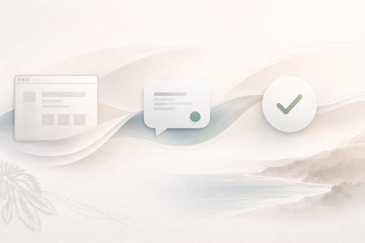 Subtle flowing journey between digital touchpoints with a calm NZ detail, showing a smoother customer experience.